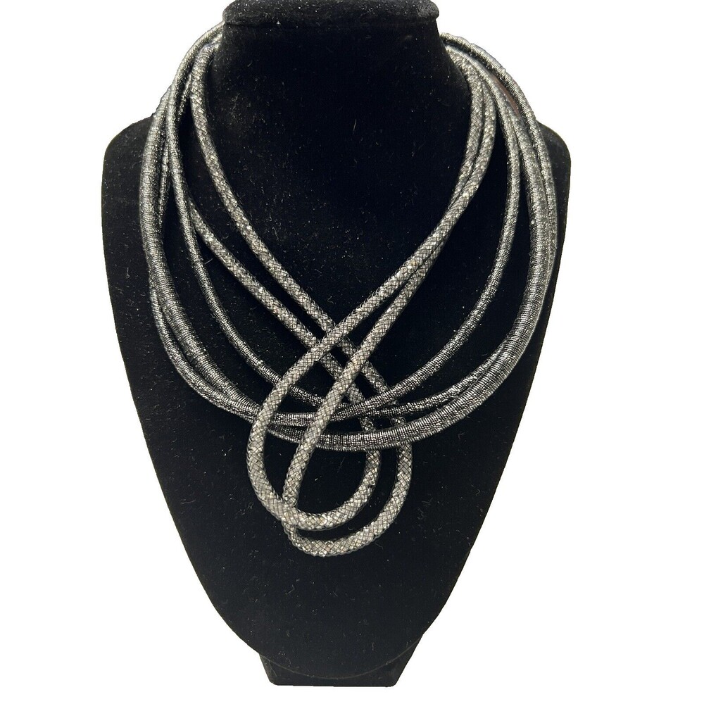 Mixed Mesh Tube Rope Necklaces Metallic Lobster End Clasp Women Jewelry Gift 1PC
